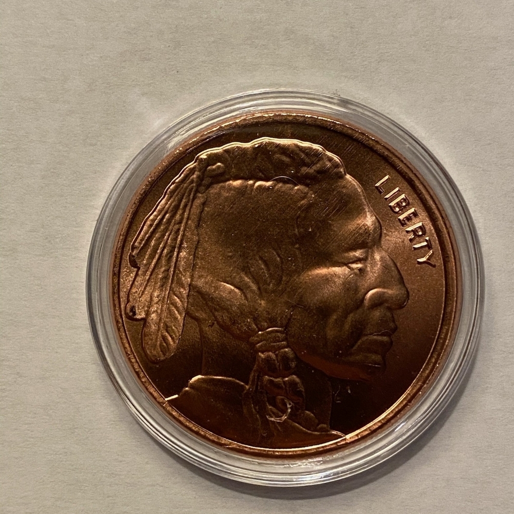 1 Ounce Copper Round In Protective Case
